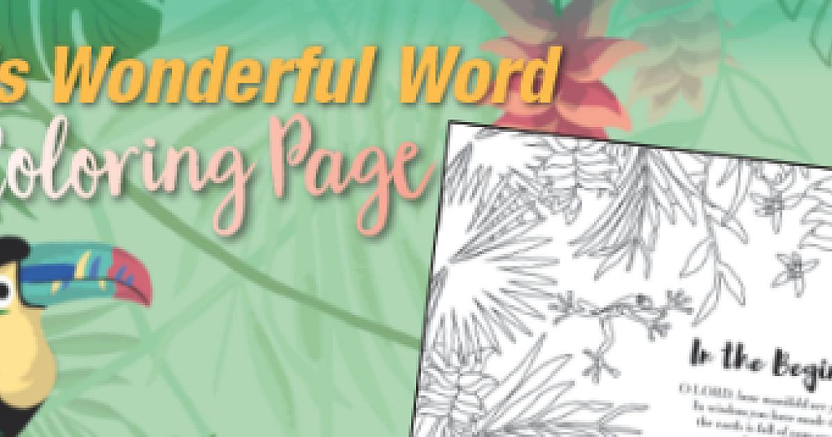 God’s Wonderful Word Coloring Page | Loyola Press