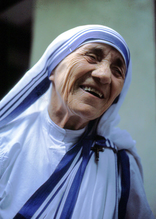 mother teresa laughing