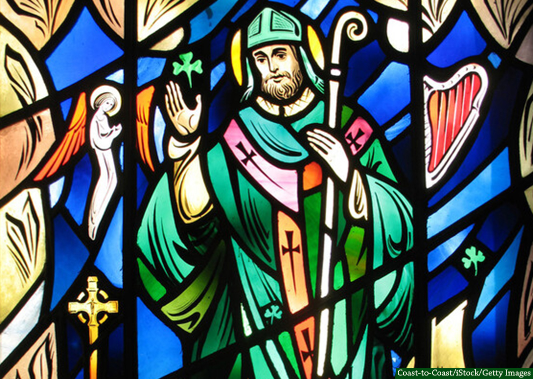 Saint patrick stained glass.